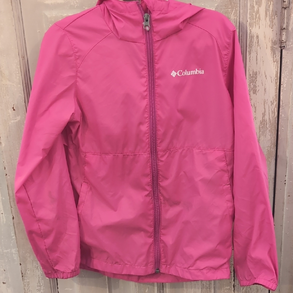 Columbia Girls Switchback II Rain Jack Pink Size S(7/8) - Picture 3 of 6